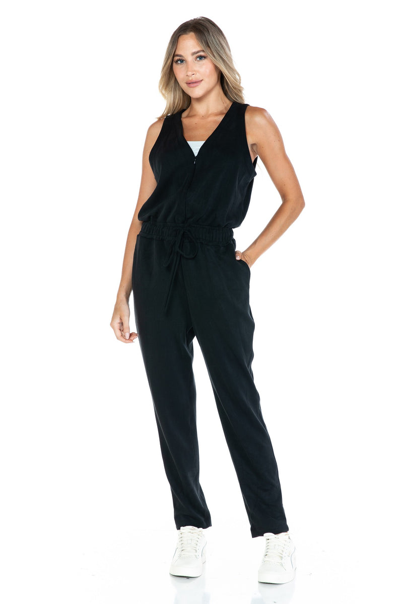Sleeveless Straight Leg Jumpsuit