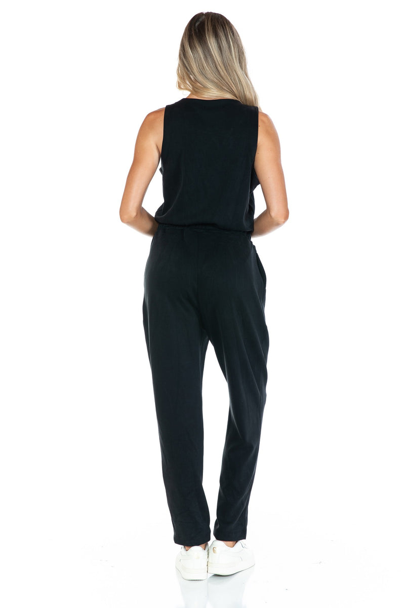 Sleeveless Straight Leg Jumpsuit