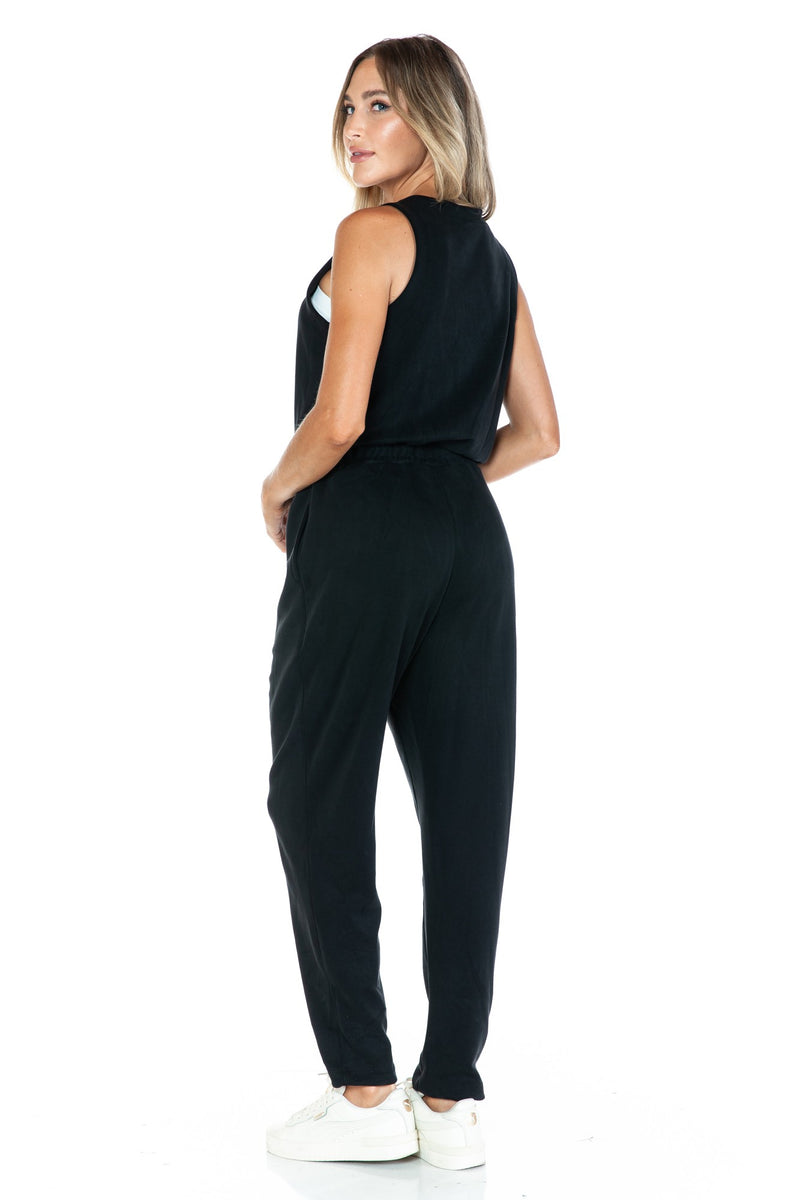 Sleeveless Straight Leg Jumpsuit