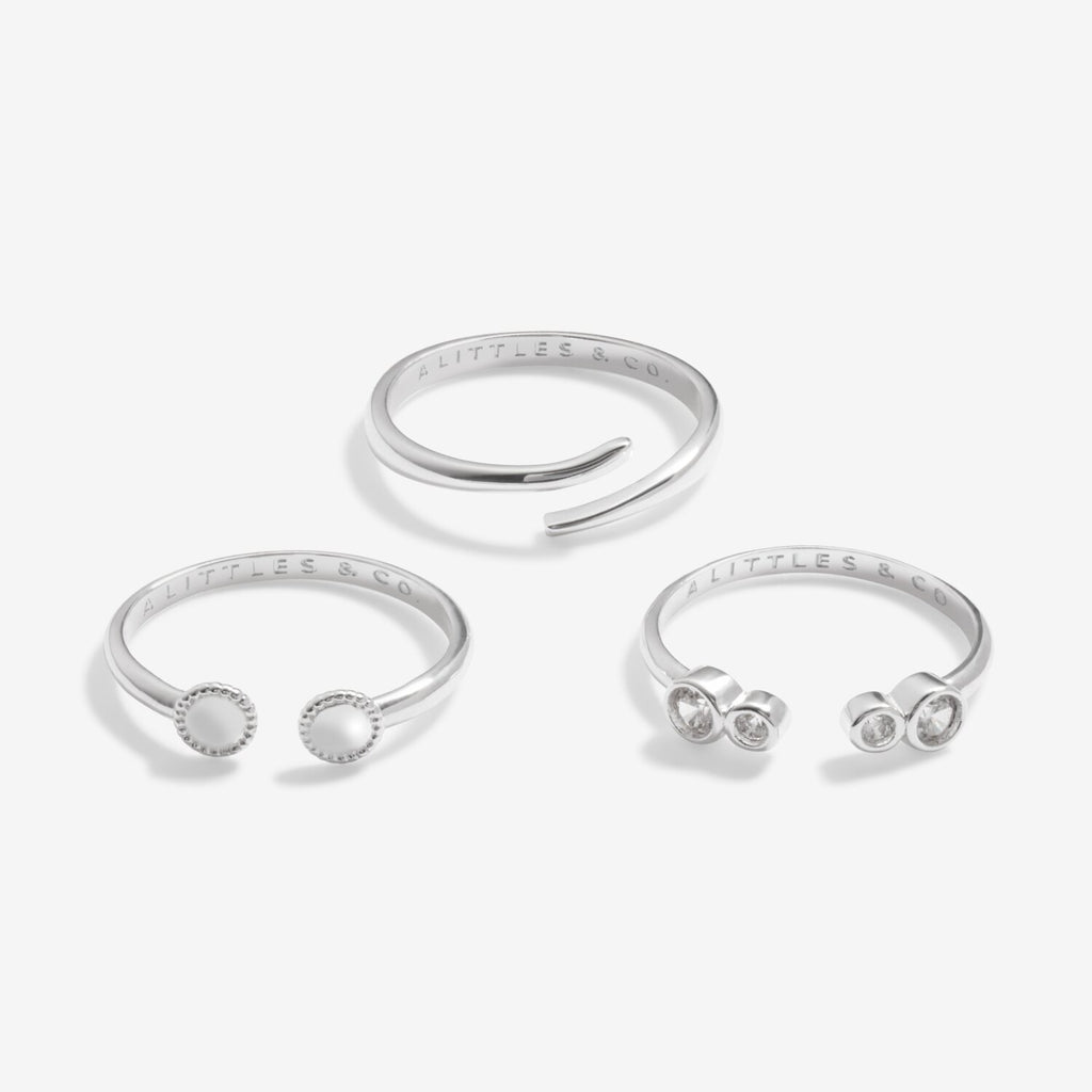 Golden Hour Crystal Stacking Ring Set