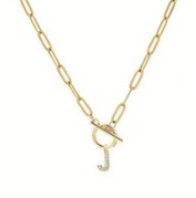 18K Gold Plated Initial Pendant Necklace