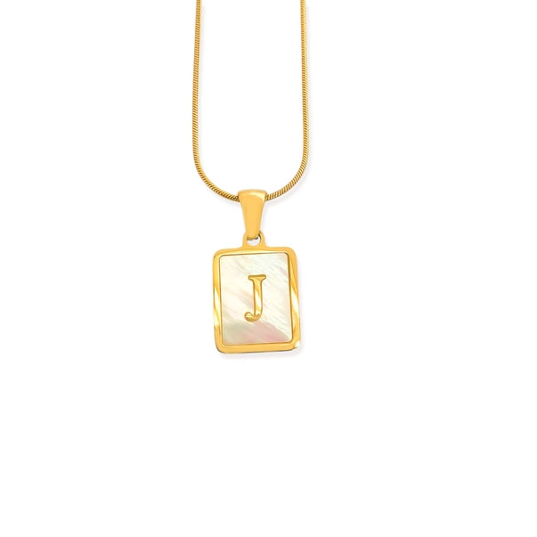 Elegant Water Resistant Initial Pendant Necklace