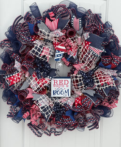 Red White and Boom Patriotic Wreath