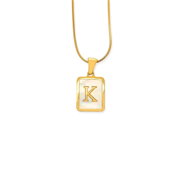 Elegant Water Resistant Initial Pendant Necklace
