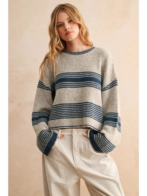Striped Lurex Sweater