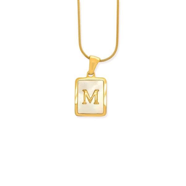 Elegant Water Resistant Initial Pendant Necklace