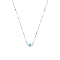 fyb May Birthstone Necklace Silver