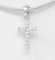 Mini CZ Cross Snake Chain Necklace