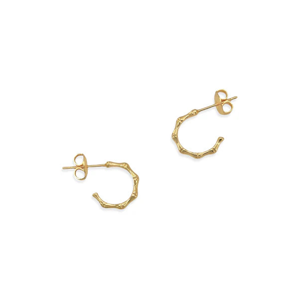 Mini Bamboo Hoop Earrings