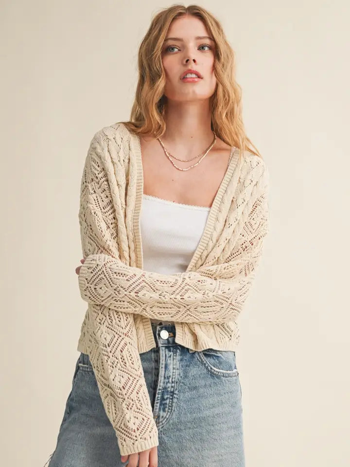 Miu Muse Crotchet Cardigan