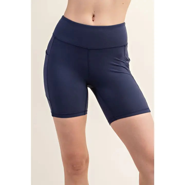 Buttery Soft High Rise Biker Shorts with Side Pockets