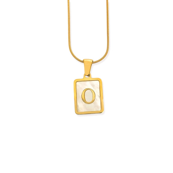 Elegant Water Resistant Initial Pendant Necklace