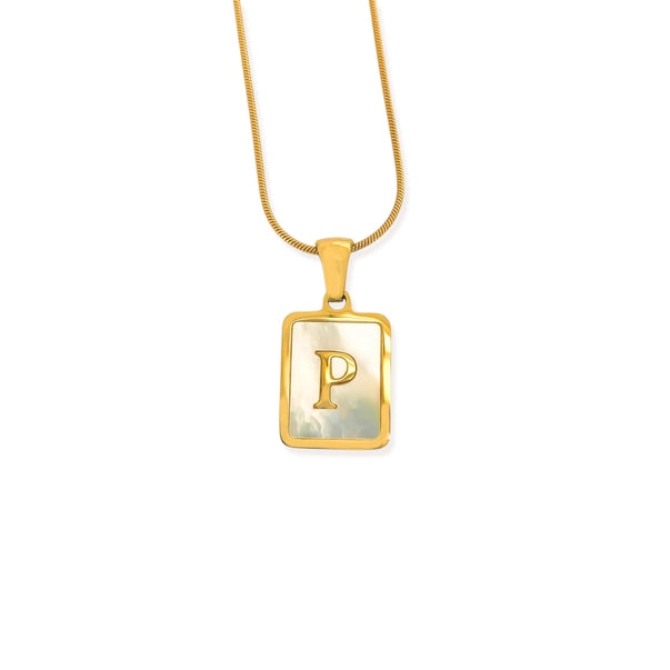 Elegant Water Resistant Initial Pendant Necklace