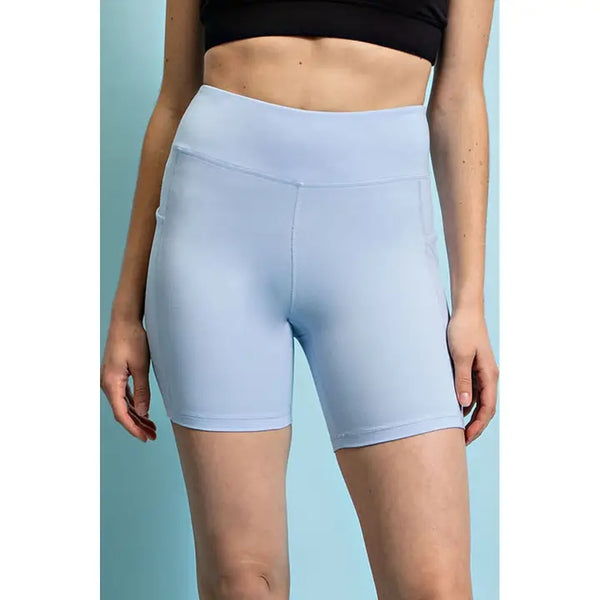 Buttery Soft High Rise Biker Shorts with Side Pockets