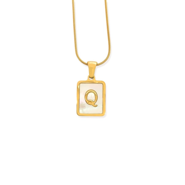 Elegant Water Resistant Initial Pendant Necklace