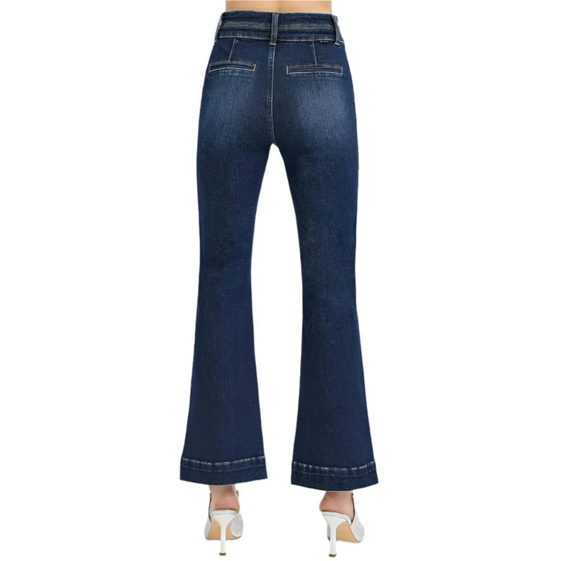 RISEN Double Waistband High Rise Bootcut Jeans