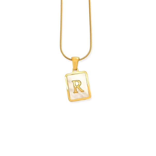 Elegant Water Resistant Initial Pendant Necklace