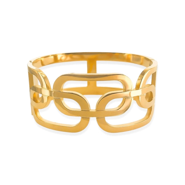 Fouble Layer Chain Link Bangle Bracelet - Water Resistant