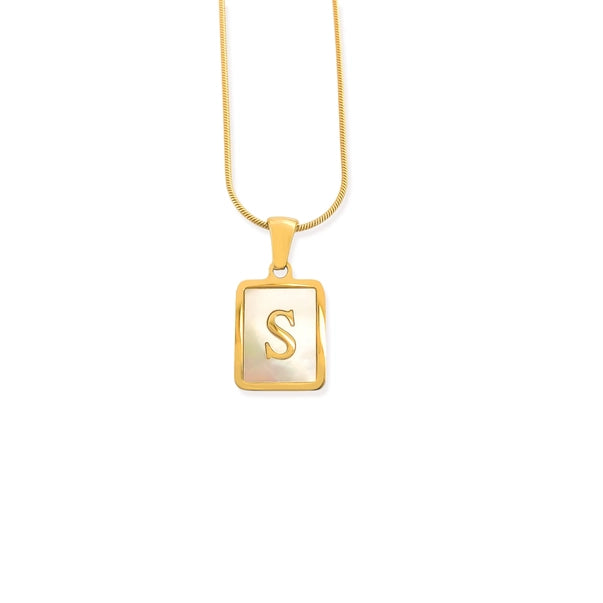 Elegant Water Resistant Initial Pendant Necklace