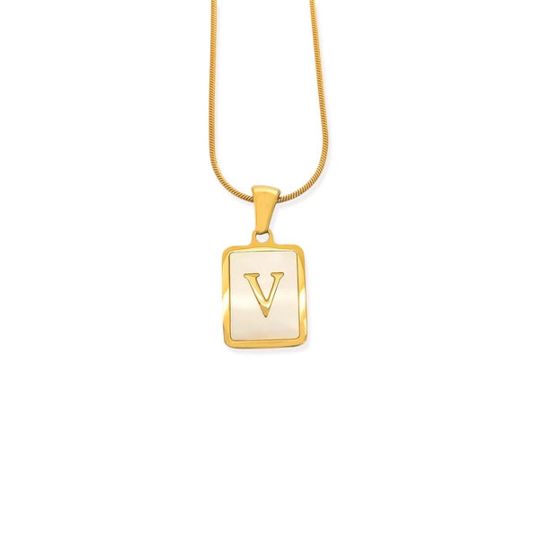 Elegant Water Resistant Initial Pendant Necklace