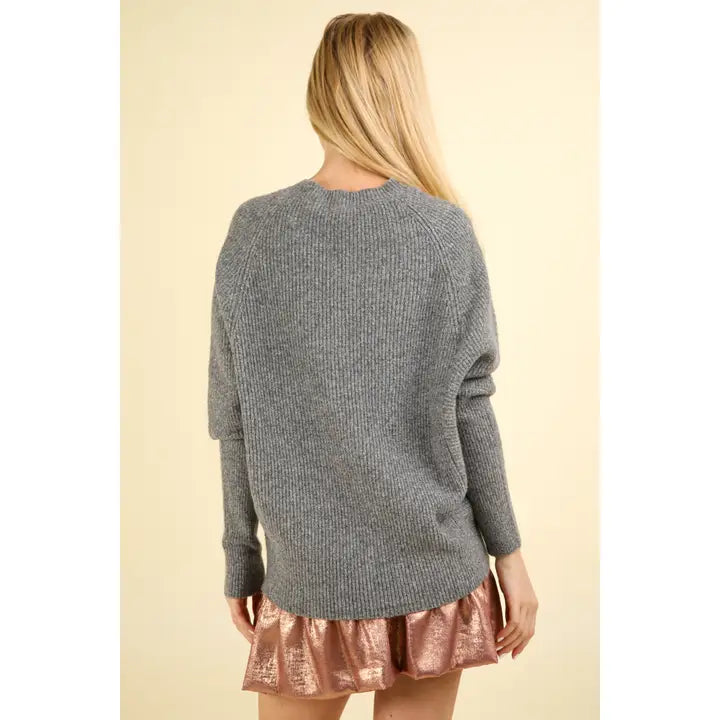 Dolman Sleeve Oversized Knit Sweater Top