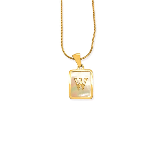 Elegant Water Resistant Initial Pendant Necklace