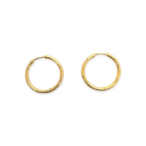 Gold Hoops Water Resistant