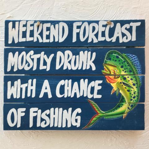 "Weekend Forecast" Wooden Sign
