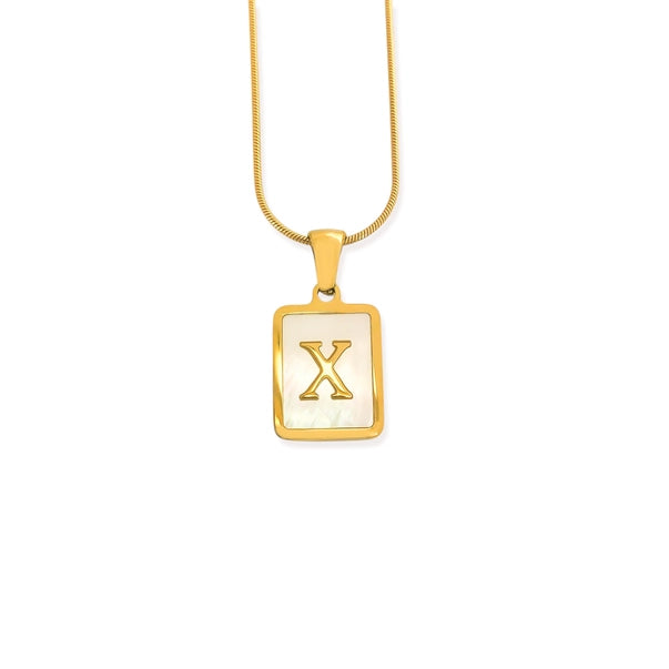 Elegant Water Resistant Initial Pendant Necklace