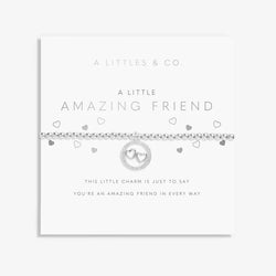 A Little 'Amazing Friend' Bracelet in Silver Plating - Heritage-Boutique.com