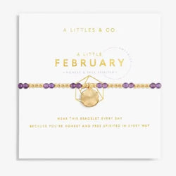 A Little February Amethyst Birthstone Bracelet - Heritage-Boutique.com