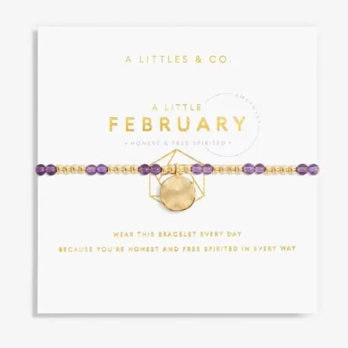 A Little February Amethyst Birthstone Bracelet - Heritage-Boutique.com