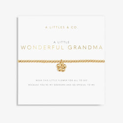 A Little Wonderful Grandma Flower Gold Bracelet - Heritage-Boutique.com