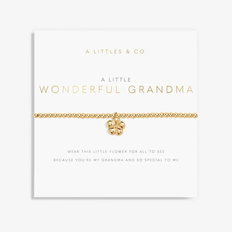 A Little Wonderful Grandma Flower Gold Bracelet - Heritage-Boutique.com