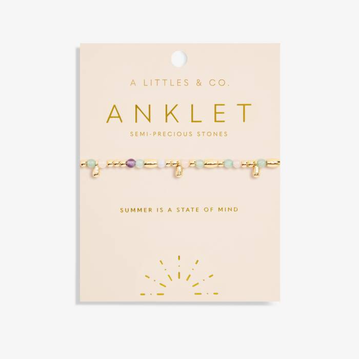 A Little's & Co. Multi Stone Anklet - Heritage - Boutique.com