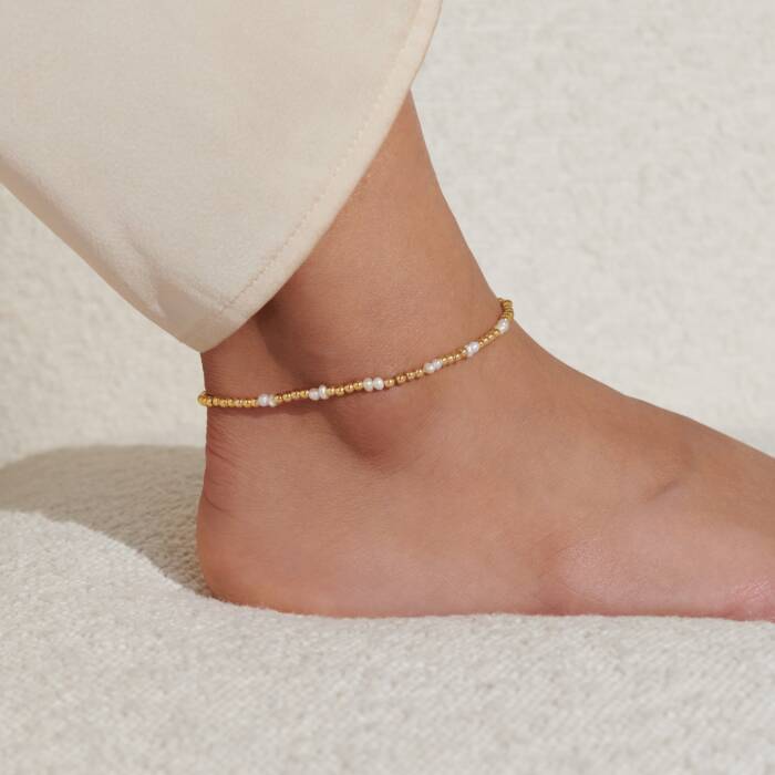 A Little's & Co. Pearl Anklet - Heritage - Boutique.com