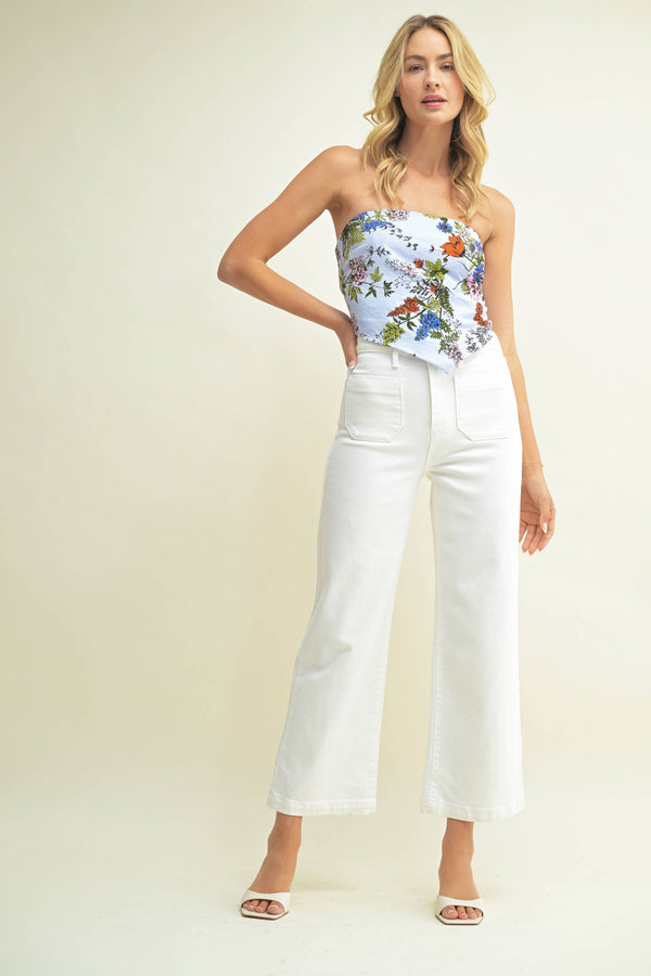 Patch Pocket Wide Leg - Just Black