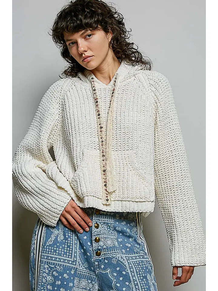 Sunday Soft Chenille Knit Hooded Sweater