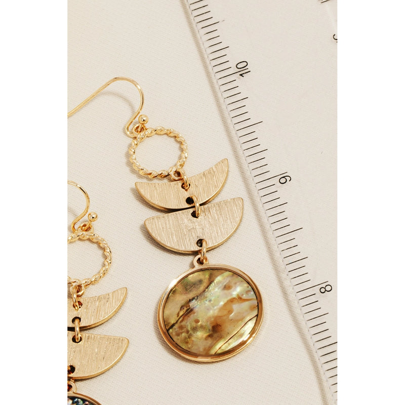 Gold Seashell Dangling Earrings