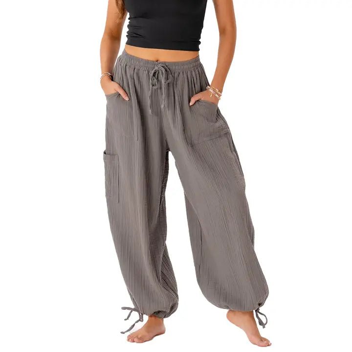 Adventure Cargo Pants – High-Waisted Wide Leg Travel Pants - Heritage-Boutique.com