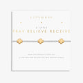 A Little 'Pray Believe Receive' Bracelet In Silver And Gold-Tone Plating
