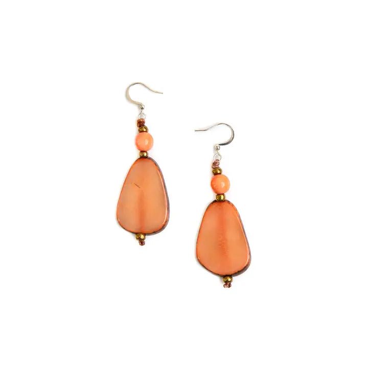 Alma Tagua Nut Earrings - Heritage - Boutique.com