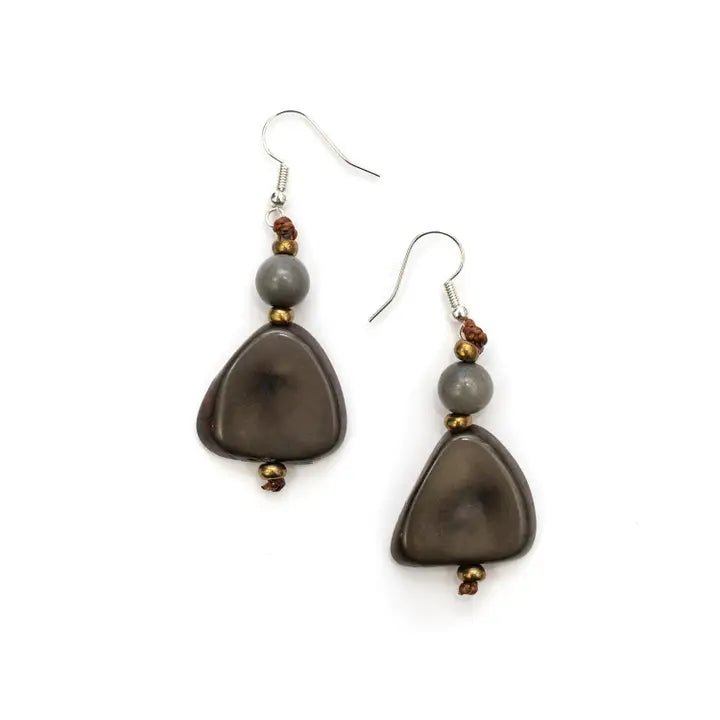 Alma Tagua Nut Earrings - Heritage - Boutique.com