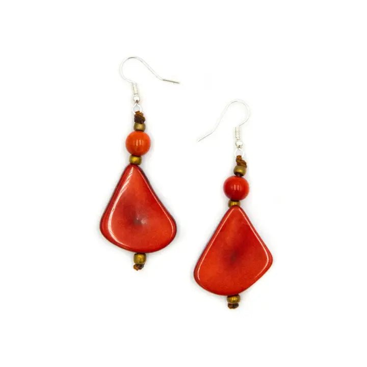 Alma Tagua Nut Earrings - Heritage - Boutique.com