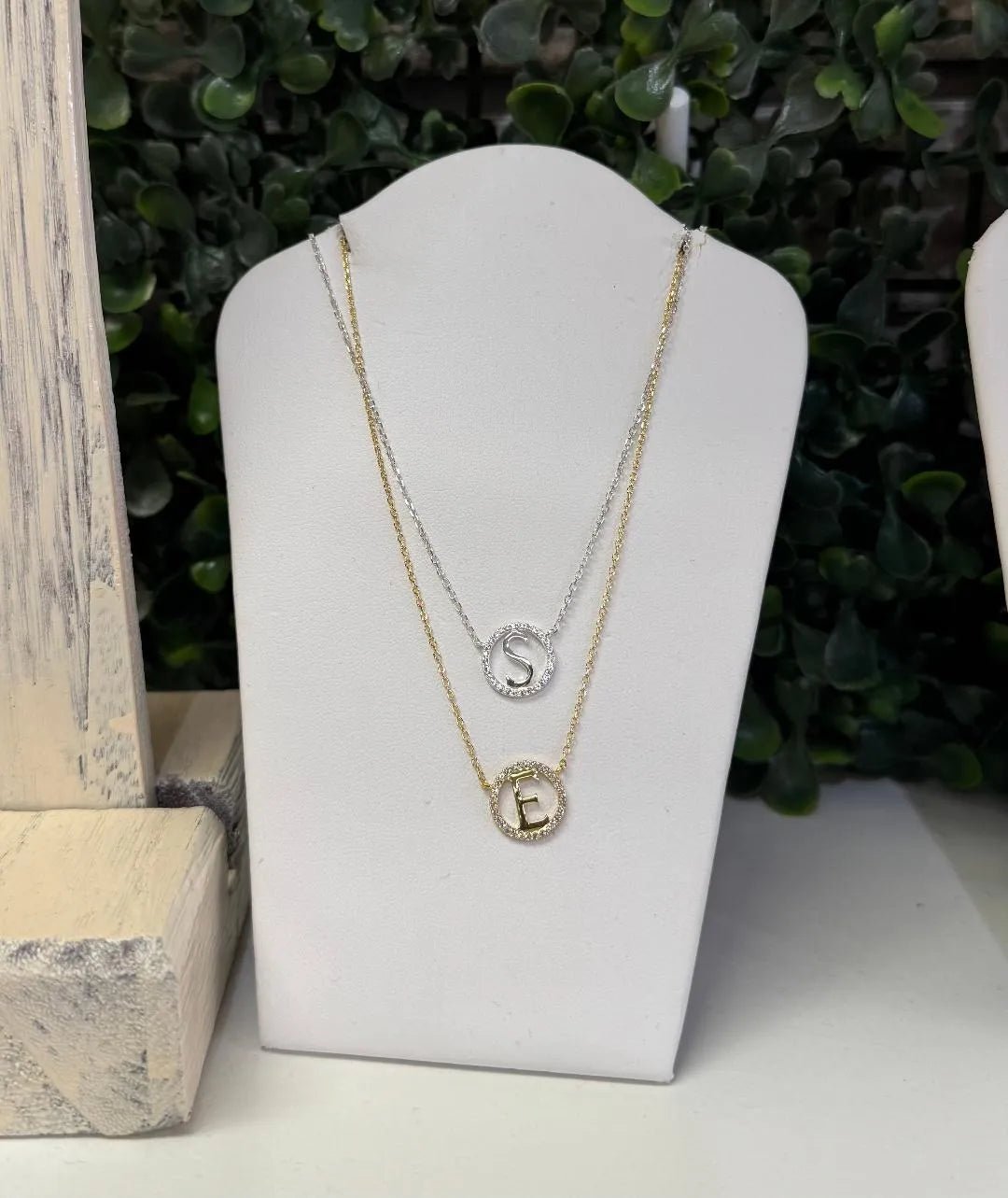 Amelia Rose Pave Initial Necklace - Heritage - Boutique.com