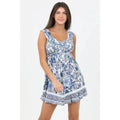 Angie Blue and White Floral Smocked Dress - Heritage - Boutique.com