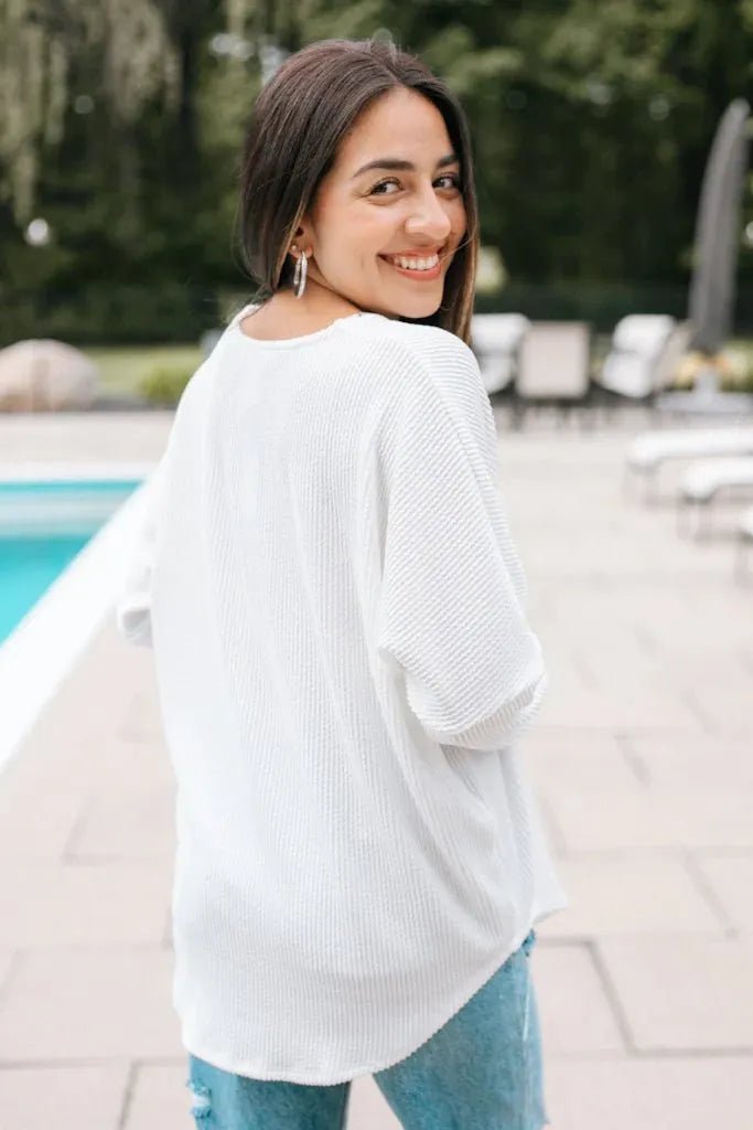 Ariella Dolman Sleeve Zipper Top - Heritage - Boutique.com