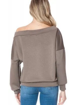 Ariella Scuba Lux Lounge Top - Heritage - Boutique.com