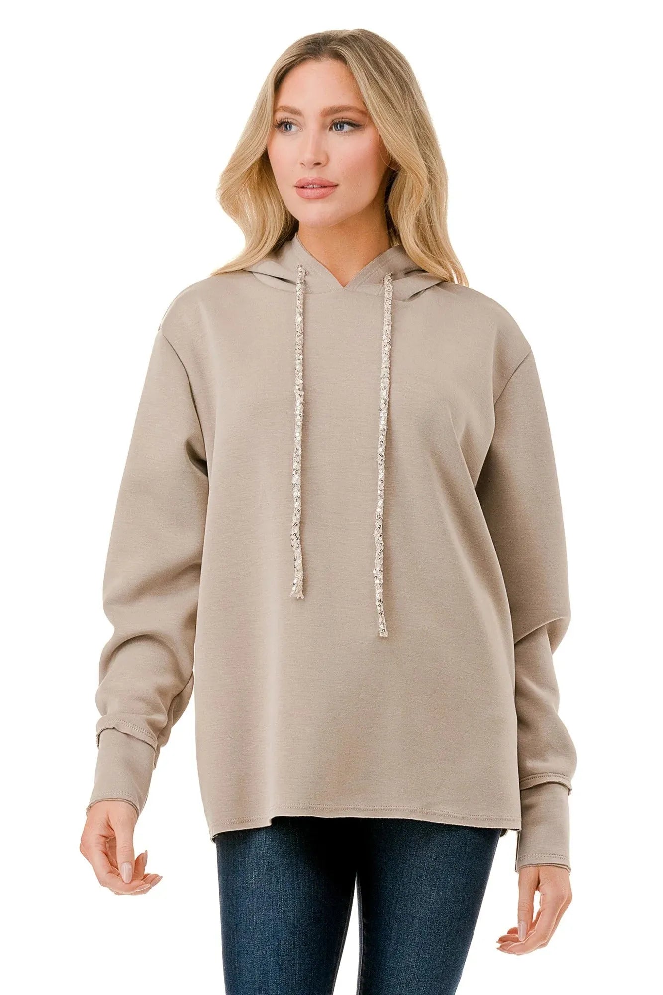 Ariella Taupe Hoodie L/S - Heritage - Boutique.com