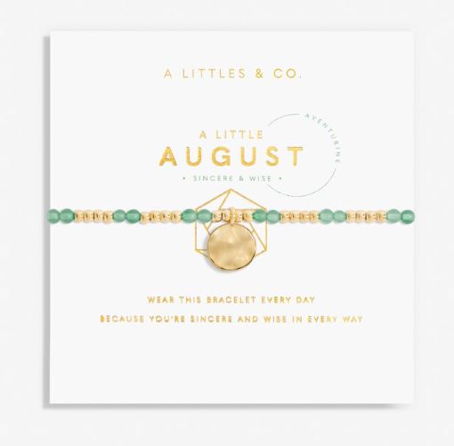 A Little August Aventurine Birthstone Bracelet